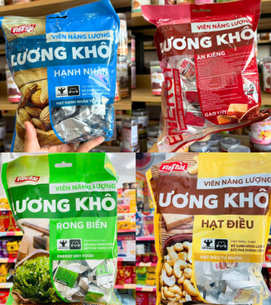 Lương Khô Viên Năng Lượng Việt Thái - Lương Khô Gạo Lứt - Lương Khô Hạnh Nhân - 8936029721904
