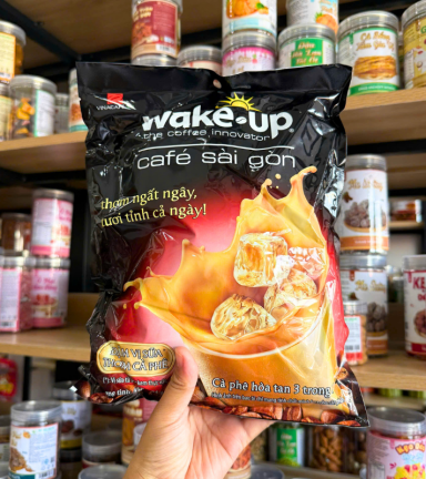 Cà Phê Wake Up - Cà Phê Sài Gòn - Cafe Sữa Đậm Vị Hòa Tan 3 Trong 1 456g (Túi 24 Gói x 19g) - 8934683007044