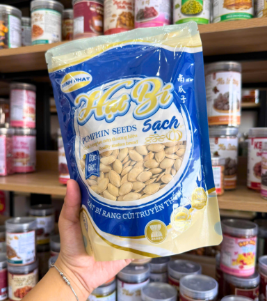 Hạt Bí Minh Phát Loại 1 500g Màu Xanh - Hạt Bí Sạch Minh Phát - 8936215700539