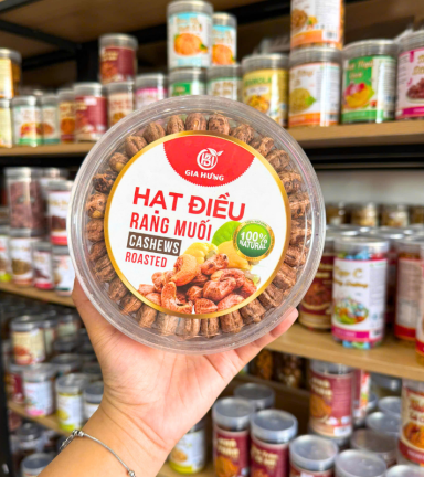 Hạt Điều Rang Muối Gia Hưng Thơm Ngon - Hạt Điều Xếp Hoa - 8938534763103