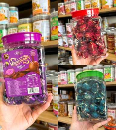 Kẹo Chocolate Gse - Kẹo Sô Cô La Thơm Ngon Vị Dâu - Nho Hộp 30 Cái x 10g - 6943273686776