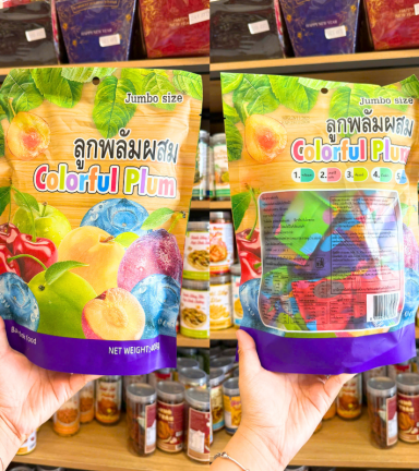 Ô Mai Mix Plum Cầu Vòng Thái Jumbo Size Colorful Plum 408g - Ô Mai Jumbo Size Colorful Plum - 8858975372828