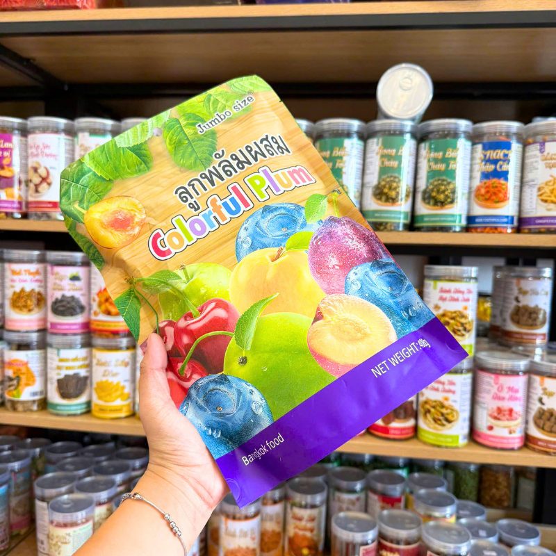 Ô Mai Mix Plum Cầu Vòng Thái Jumbo Size Colorful Plum 408g - Ô Mai Jumbo Size Colorful Plum 7 Ô Mai Mix Plum Cầu Vòng Thái Jumbo Size Colorful Plum 408g - Ô Mai Jumbo Size Colorful Plum