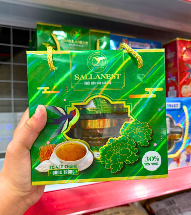 Tổ Yến Chưng Đông Trùng Dạng Xách SALLANEST Set 6 Hủ 70ml - 8938551526019