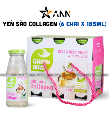 Yến Sào Collagen Green Bird Lốc 6 Chai 185ml - 8936071091802