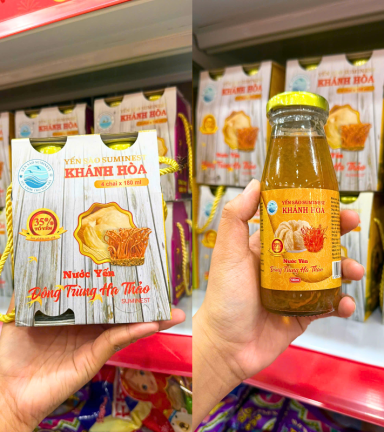Yến Sào Suminest Khánh Hòa Đông Trùng Hạ Thảo 35% Lốc 4 Chai 180ml - 8938554382827