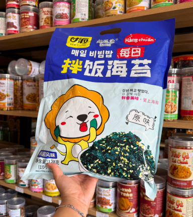 Rong Biển Rắc Cơm Ăn Liền QUDOUYU Hình Con Sư Tử Bịch Xanh Dương 128gr - 6973360420846