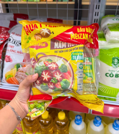 Hạt Nêm Meizan 450g - Hạt Nêm Maggi Nấm Hương Tự Nhiên - Tặng 1 Chai Dầu Đậu Nành Meizan 250ml - 8934804023359