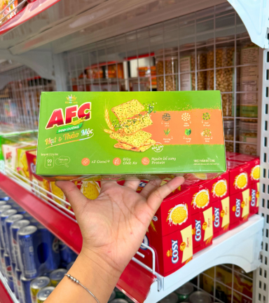 Bánh Afc Hạt Thảo Mộc Vị Bắp Xào Bơ - Bánh Kinh Đô Afc Dinh Dưỡng 172g (5 Gói x 21,8g) - 8934680115629