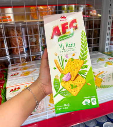 Bánh Afc Vị Rau - Bánh Kinh Đô Afc Dinh Dưỡng 172g (8 Gói x 21,5g) - 8934680025973