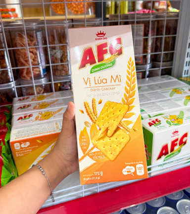 Bánh Afc Vị Lúa Mì - Bánh Kinh Đô Afc Dinh Dưỡng 172g (8 Gói x 21,5g) - 8934680025980