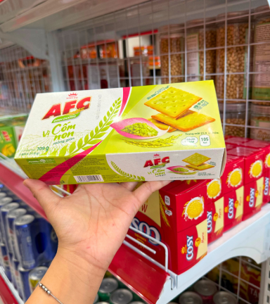 Bánh Afc Vị Cốm Non - Bánh Kinh Đô Afc Dinh Dưỡng 109g (5 Gói x 21,8g) - 8934680115056