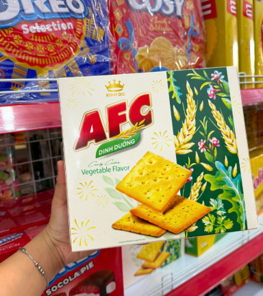 Bánh Afc Vị Rau - Bánh Kinh Đô Afc Dinh Dưỡng 279,5g (13 Gói x 21,5g) - 8934680115483