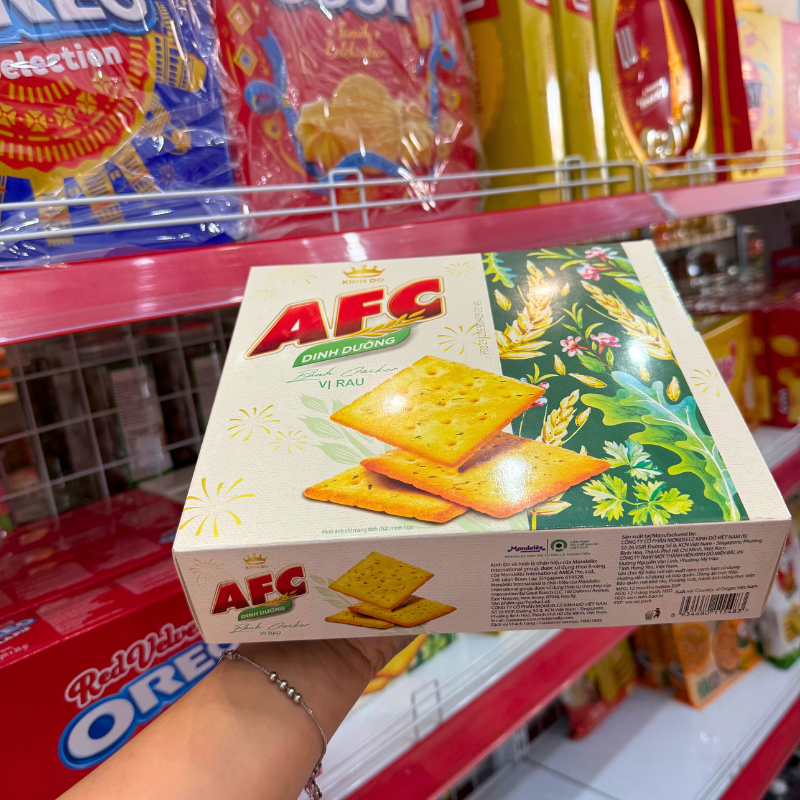 Chỗ sỉ bánh Afc Vị Rau - Bánh Kinh Đô Afc Dinh Dưỡng 279,5g (13 Gói x 21,5g) 5 Chỗ sỉ bánh Afc Vị Rau - Bánh Kinh Đô Afc Dinh Dưỡng 279,5g (13 Gói x 21,5g)