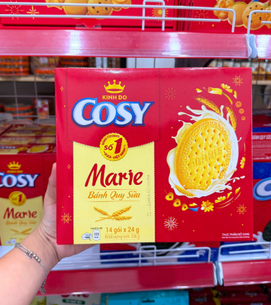 Bánh Quy Sữa Cosy Marie - Bánh Kinh Đô - Bánh Cosy 336g (14 Gói x 24g) - 8934680113861