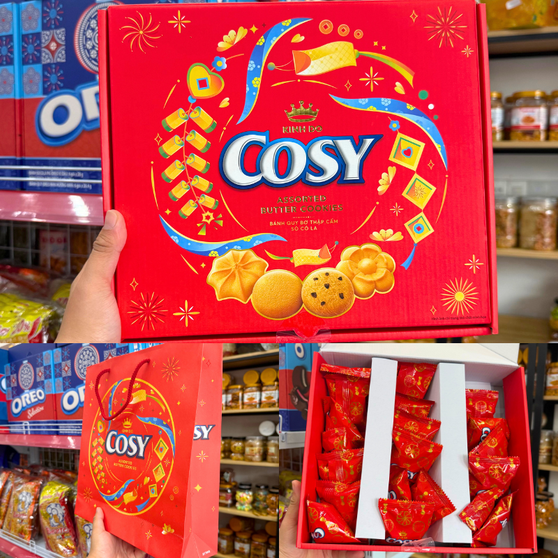 Chuyên sỉ bánh Cosy Kinh Đô - Bánh Quy Bơ Thập Cẩm Socola 315g (21 Gói x 15g) - (Kèm Túi) 8 Chuyên sỉ bánh Cosy Kinh Đô - Bánh Quy Bơ Thập Cẩm Socola 315g (21 Gói x 15g) - (Kèm Túi)