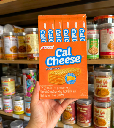 Bánh Xốp Phô Mai MAYORA CAL CHEESE 153gr (18 Cây x 8.5g) - 8996001350577