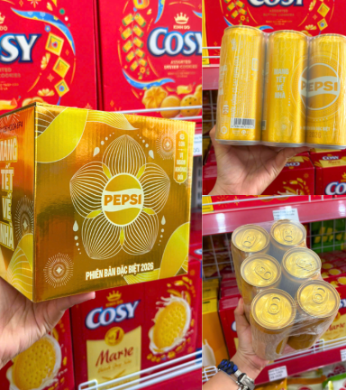 1 Lốc 6 Lon Nước ngọt PEPSI Lon Vàng Bản Đặc Biệt (320ml*6 lon) - 8934588012587LE