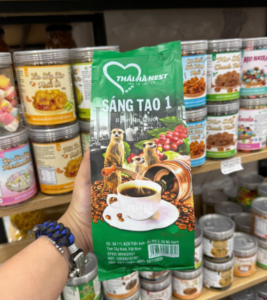Cà Phê Chồn Buôn Ma Thuột Sáng Tạo 1 - Cà Phê Chồn Thái Hà Nest Màu Xanh Lá 500g - 8938564527072