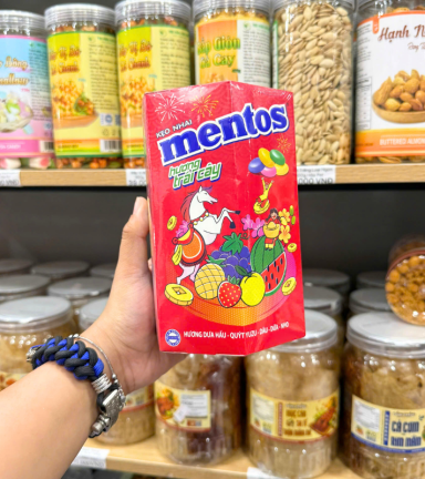 Kẹo Trái Cây Hỗn Hợp MENTOS Hộp Trụ TẾT 105,3g - 8935001718659