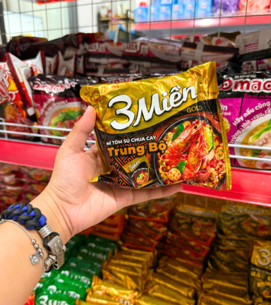 Mì Gói 3 MIỀN GOLD Trung Bộ Tôm Sú Chua Cay 75g - MG3MGTB