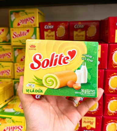Bánh Solite Cuộn Kem Vị Lá Dứa 36g - BSCKVLD36G