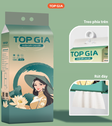 1 Bịch Giấy Rút Đáy Topgia Sắc Việt - GIAYTOPGIASACVIET01