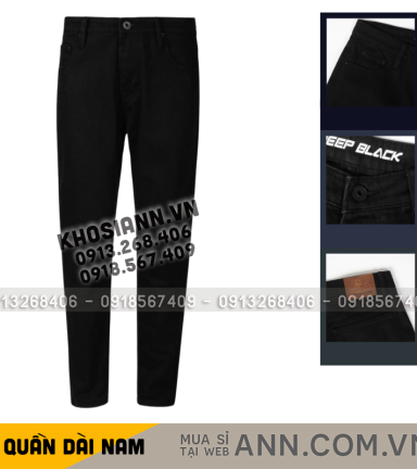 Quần Jeans Dài Nam Osl Aeroflex Deep-Black 95cm Jeans - 7362 - QB469