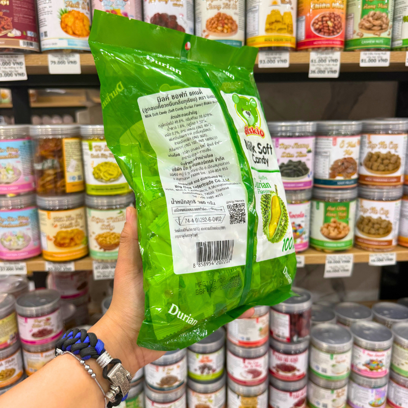 Kẹo Sữa Nhân Trái Cây BISKIO Vị Sầu Riêng 100g 5 Kẹo Sữa Nhân Trái Cây BISKIO Vị Sầu Riêng 100g