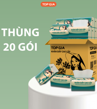 1 Thùng 20 Gói Giấy Ăn Topgia Sắc Việt - TOPGIASACVIETTHUNG20