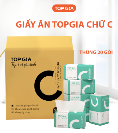 1 Thùng 20 Gói Giấy Topgia - Giấy Chữ C - TOPGIACHUCTHUNG20