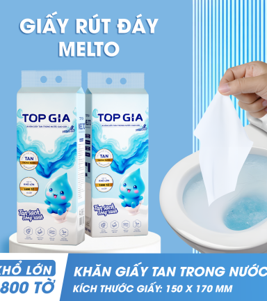1 Thùng 4 Bịch Giấy Vệ Sinh Topgia Melto - TOPGIAMELTOTHUNG4