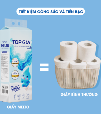 1 Thùng 6 Bịch Giấy Vệ Sinh Topgia Melto - TOPGIAMELTOTHUNG6