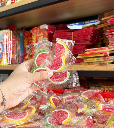 Kẹo Dẻo Dưa Hấu Miếng Hàng Xá 100g - KHMHX100G