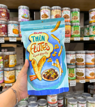 Snack Khoai Tây Oishi Vị Thịt Nướng Phô Mai 50g - 8934803071054