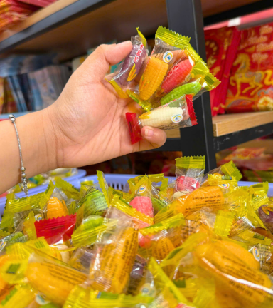 Kẹo Dẻo Hàng Xá Bắp Nhiều Màu 100g - KDHXBNM100G