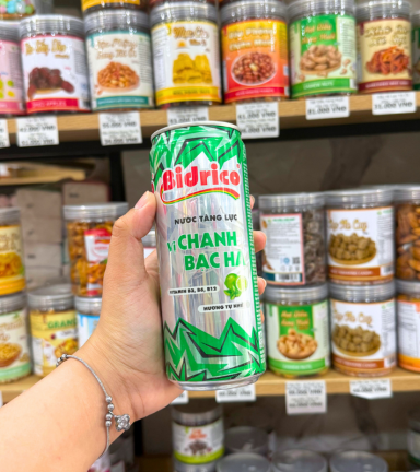 1 Lon Nước Tăng Lực Bidrico Vị Chanh Bạc Hà - Nước Ngọt Bidrico Chanh Bạc Hà (325ml/Lon) - 8935051803497LE