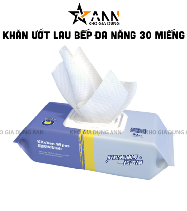 Khăn Ướt Lau Bếp Đa Năng - Khăn Lau Bàn Bếp Bát Đĩa Đa Năng An Toàn 1 Gói 80 Miếng 30x11x5cm - CBKHAN03