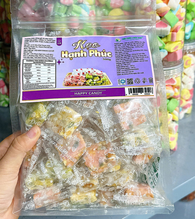 Kẹo Hạnh Phúc Túi Zip 500g - KHPTZ500G
