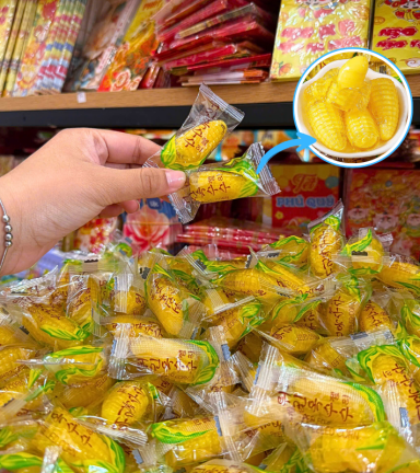 Kẹo Ngô - Kẹo Bắp Bóc Vỏ Nhân Chảy Hàng Xá 100g - KHXNBVNC100G