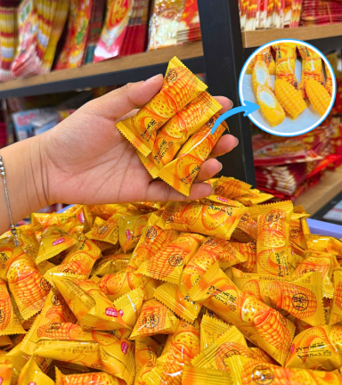 Kẹo Bắp Dẻo Nhân Phô Mai Chảy Hàng Xá 100g - KBDNPMC100G