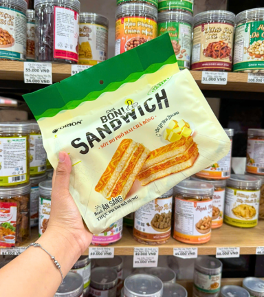 Bánh ORION BON! Sandwich Vị Sốt Bơ Phô Mai Chà Bông 147g - BOBSVBPMCB
