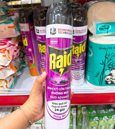 Xịt Côn Trùng RAID Không Mùi 520ml - XCTRKM520ML