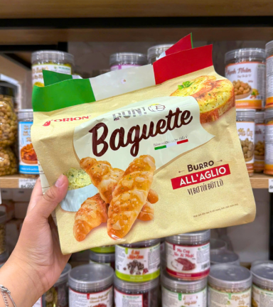Bánh Nướng Giòn ORION BON! Baguette Vị Bơ Tỏi Đút Lò - BNGOBBVBTDL