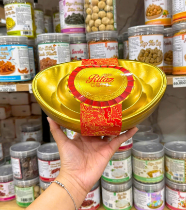 Bánh Quy RITAZ GOLD Thập Cẩm Hộp Thiếc Thỏi Vàng - 9556562000398