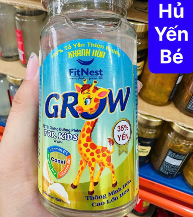 1 Hủ Yến Chưng Đường Phèn Vị Vani Cho Bé Kids Grow FitNest 35% 150ml - YCDPVVCBF150ML