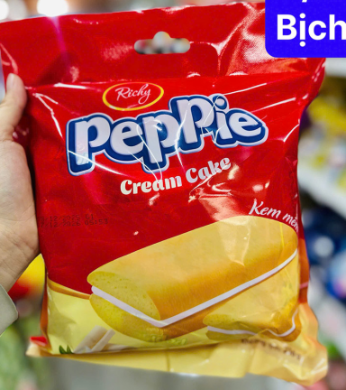 Bánh Richy PEPPIE Kem Mềm Bịch Màu Đỏ - BRPKMBMD