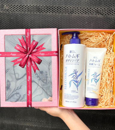Set Quà Tặng Sữa Tắm Ý Dĩ & Sữa Rửa Mặt Ý Dĩ Reihaku Hatomugi - SETQUAHATOMUGI