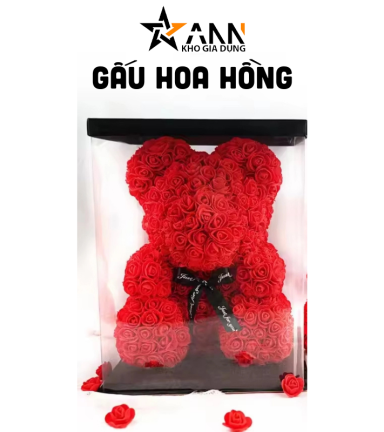 Hộp Quà Tặng Hoa Hồng Gấu Nhân Tạo - GHH01
