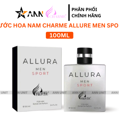Nước Hoa Nam Charme Allura Men Sport - Hương Thơm Tươi Mát Sang Trọng - 8936194697837